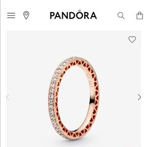 Pandora Sparkle & Hearts Ring